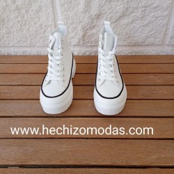 Zapatillas Jeans Blanca