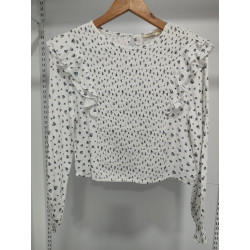 Blusa  Blanca Corazones