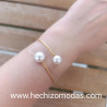 Brazalete Perlas Acero