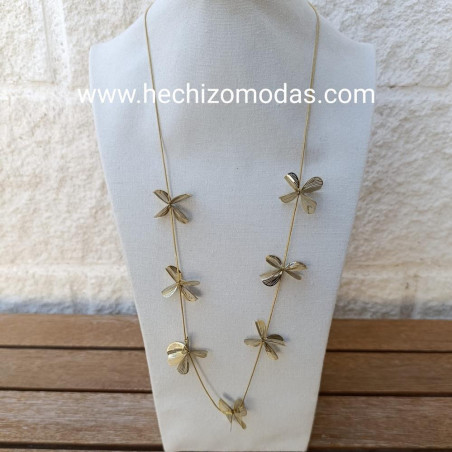 Collar Acero Flores