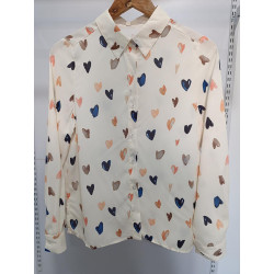 Camisa Beige Corazones