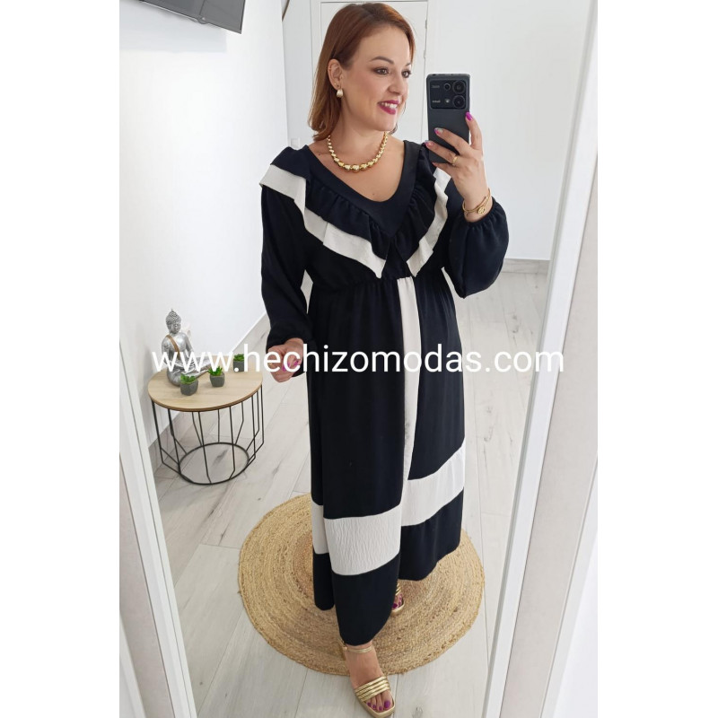 Vestido Curvy Volantes