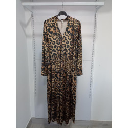 Vestido Animal Camel